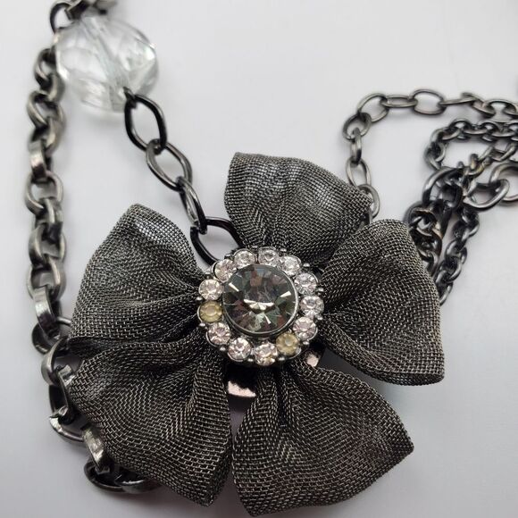 Tea times of yesterday mesh statement necklace N1037 - Picture 2 of 4